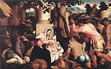 Jacopo Bassano Canvas Paintings - Adoration of the Shepherds
